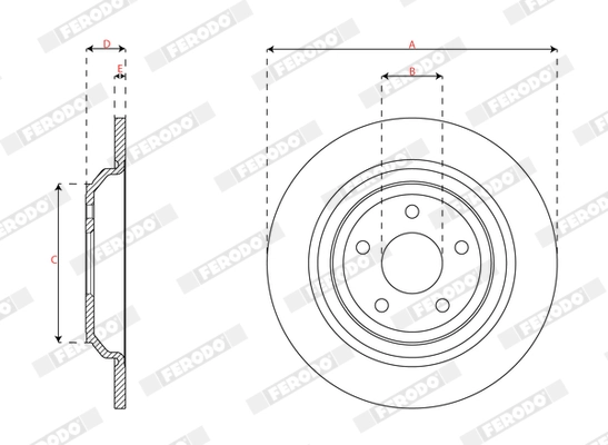 Disque de frein FERODO DDF2977C