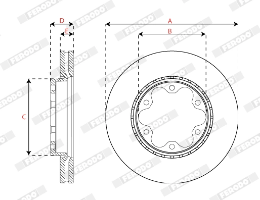 Disque de frein FERODO DDF1686C