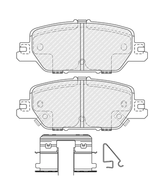 Kit de plaquettes de frein, frein à disque FERODO FDB4961