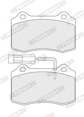 Kit de plaquettes de frein, frein à disque FERODO FDB721