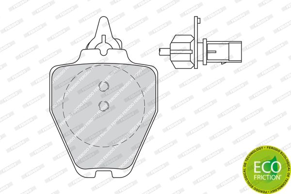 Kit de plaquettes de frein, frein à disque FERODO FDB1709