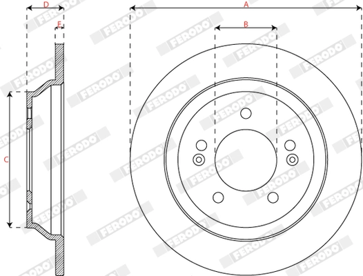 Disque de frein FERODO DDF3187C