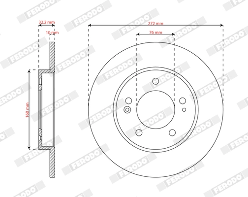 Disque de frein FERODO DDF2983C