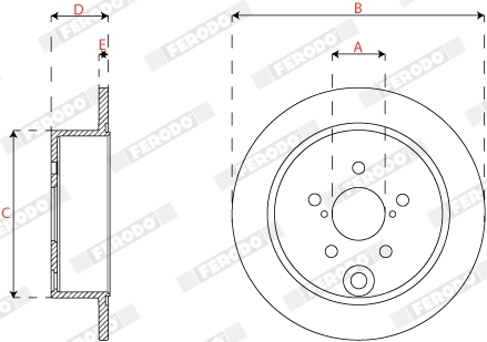 Disque de frein FERODO DDF2560C
