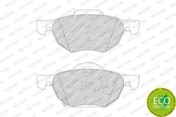 Kit de plaquettes de frein, frein à disque FERODO FDB1704