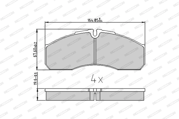 Kit de plaquettes de frein, frein à disque FERODO FVR1390