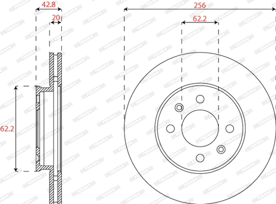 Disque de frein FERODO DDF2660C