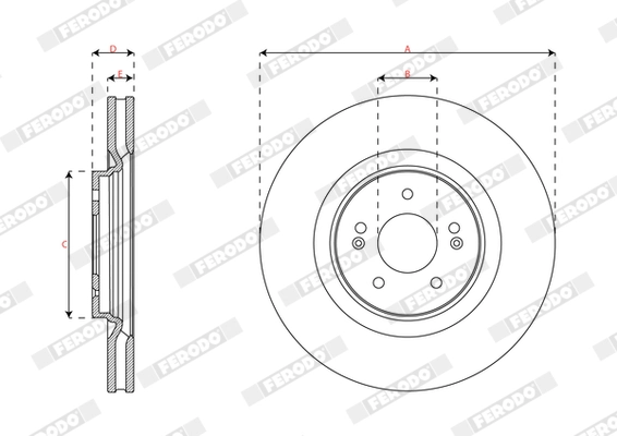 Disque de frein FERODO DDF3171C-1