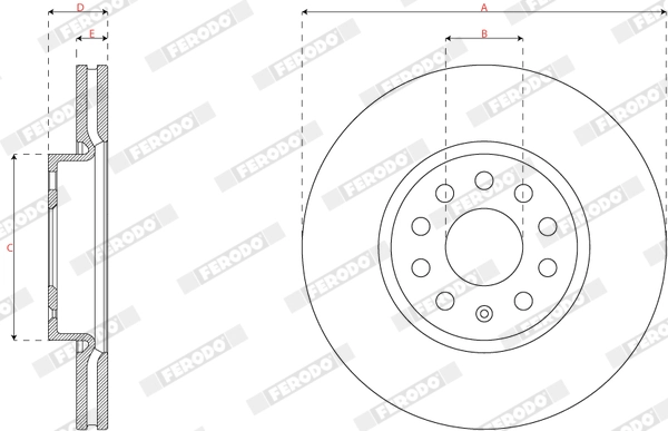 Disque de frein FERODO DDF3121C
