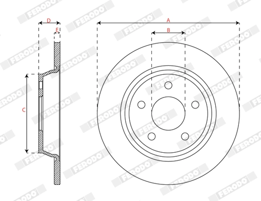 Disque de frein FERODO DDF3022C