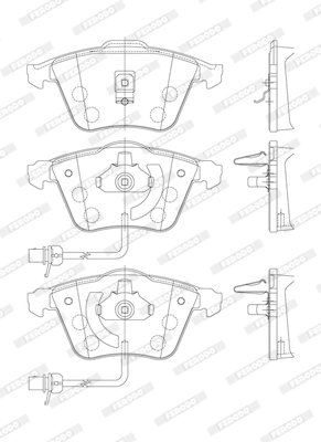 Kit de plaquettes de frein, frein à disque FERODO FDB1407