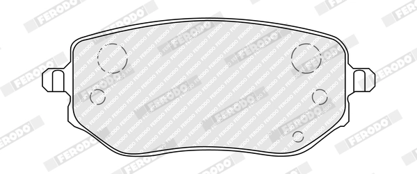 Kit de plaquettes de frein, frein à disque FERODO FDB5519