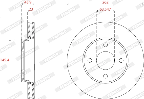 Disque de frein FERODO DDF2679C