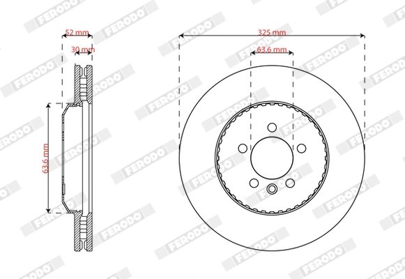 Disque de frein FERODO DDF3078VC-1