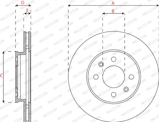 Disque de frein FERODO DDF2660C