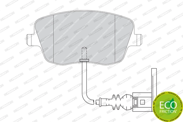 Kit de plaquettes de frein, frein à disque FERODO FDB1662
