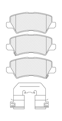Kit de plaquettes de frein, frein à disque FERODO FDB5036