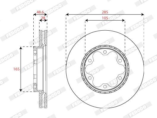 Disque de frein FERODO DDF1686C