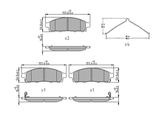 Kit de plaquettes de frein, frein à disque FERODO FDB5226