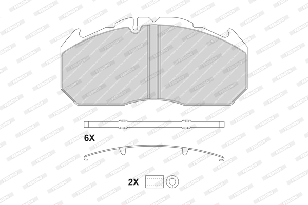 Kit de plaquettes de frein, frein à disque FERODO FCV1579BFE