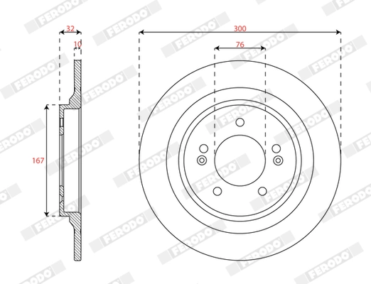 Disque de frein FERODO DDF3099C