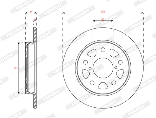 Disque de frein FERODO DDF2856C