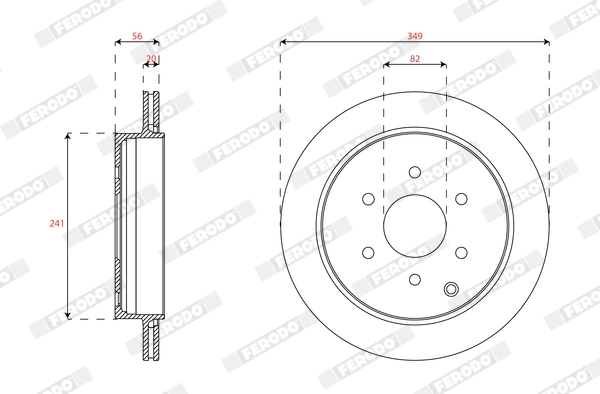 Disque de frein FERODO DDF2074C-1