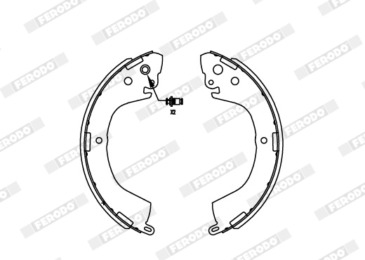 Jeu de mâchoires de frein FERODO FSB617