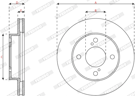 Disque de frein FERODO DDF2968C