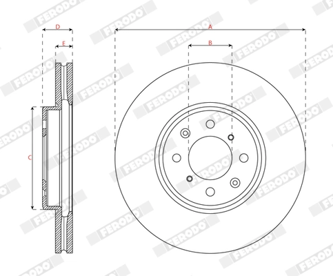 Disque de frein FERODO DDF2011C