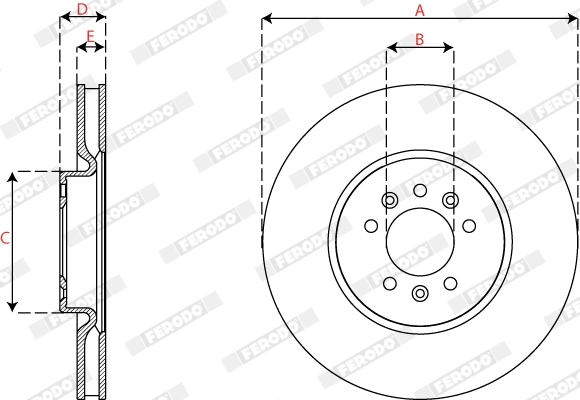 Disque de frein FERODO DDF2817C-1
