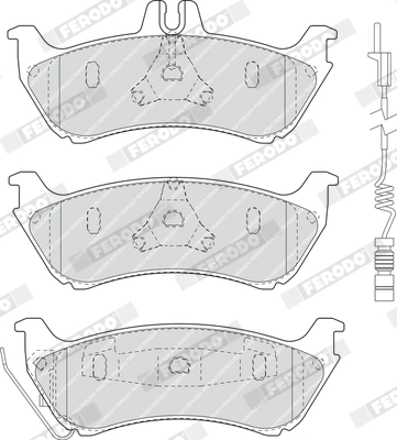 Kit de plaquettes de frein, frein à disque FERODO FDB1608