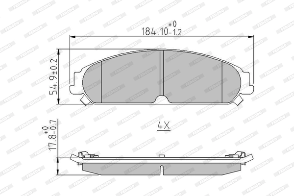 Kit de plaquettes de frein, frein à disque FERODO FDB4078