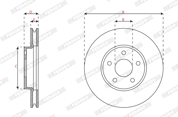 Disque de frein FERODO DDF3020C