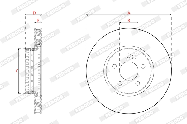 Disque de frein FERODO DDF2834VC-1