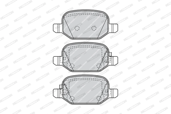 Kit de plaquettes de frein, frein à disque FERODO FDB4459