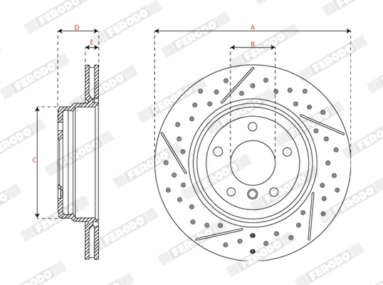Disque de frein FERODO DDF2032C