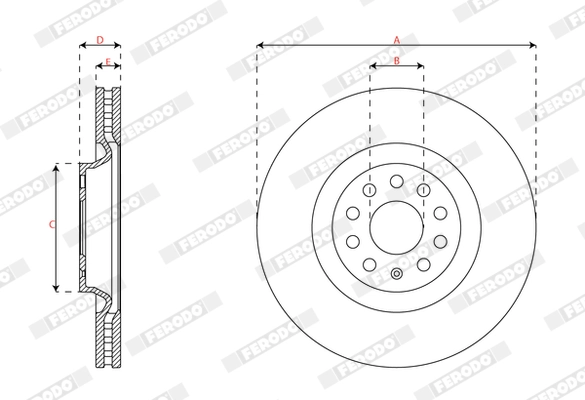 Disque de frein FERODO DDF3062C-1