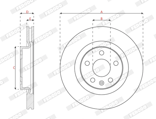 Disque de frein FERODO DDF3036C