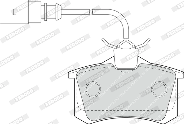 Kit de plaquettes de frein, frein à disque FERODO FDB1481