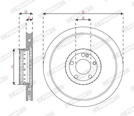Disque de frein FERODO DDF2838VC-1