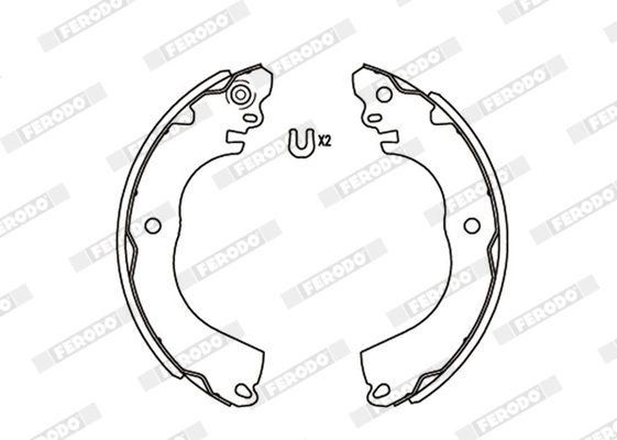Jeu de mâchoires de frein FERODO FSB4166