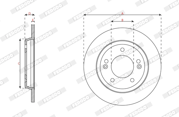 Disque de frein FERODO DDF3037C