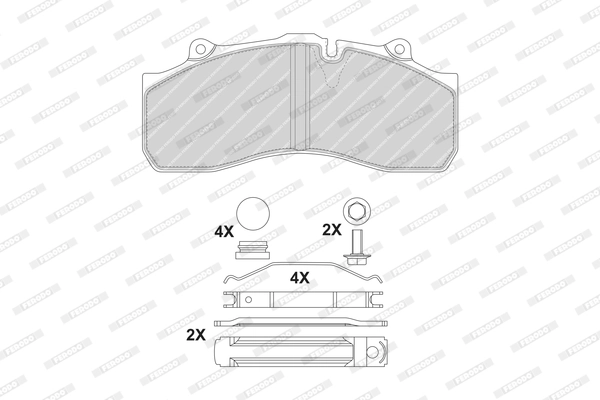 Kit de plaquettes de frein, frein à disque FERODO FCV1367B