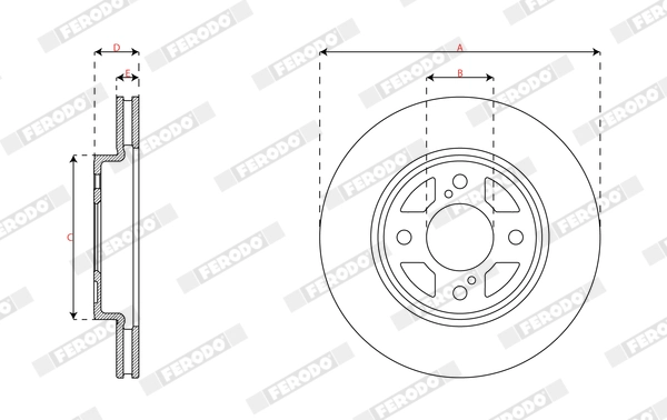 Disque de frein FERODO DDF2921C