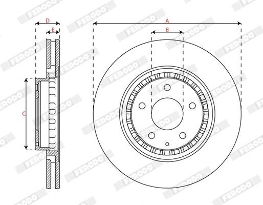 Disque de frein FERODO DDF3070C