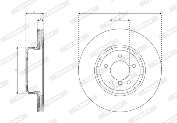 Disque de frein FERODO DDF1811VC-1