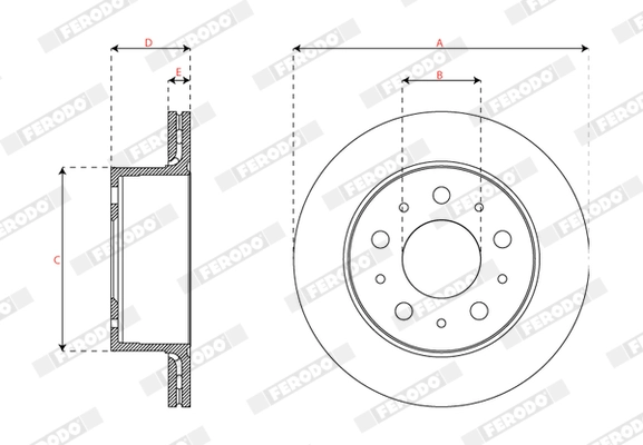 Disque de frein FERODO DDF2850C-1