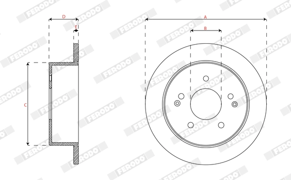 Disque de frein FERODO DDF1993C