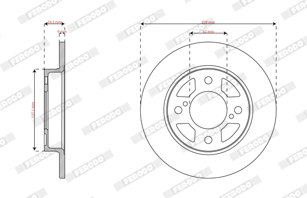 Disque de frein FERODO DDF2981C